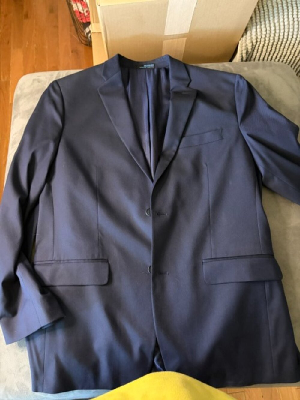 Murano Blazer Jacket Mens Large - Navy Blue Wardrobe Essentials Stretch Slim Fit